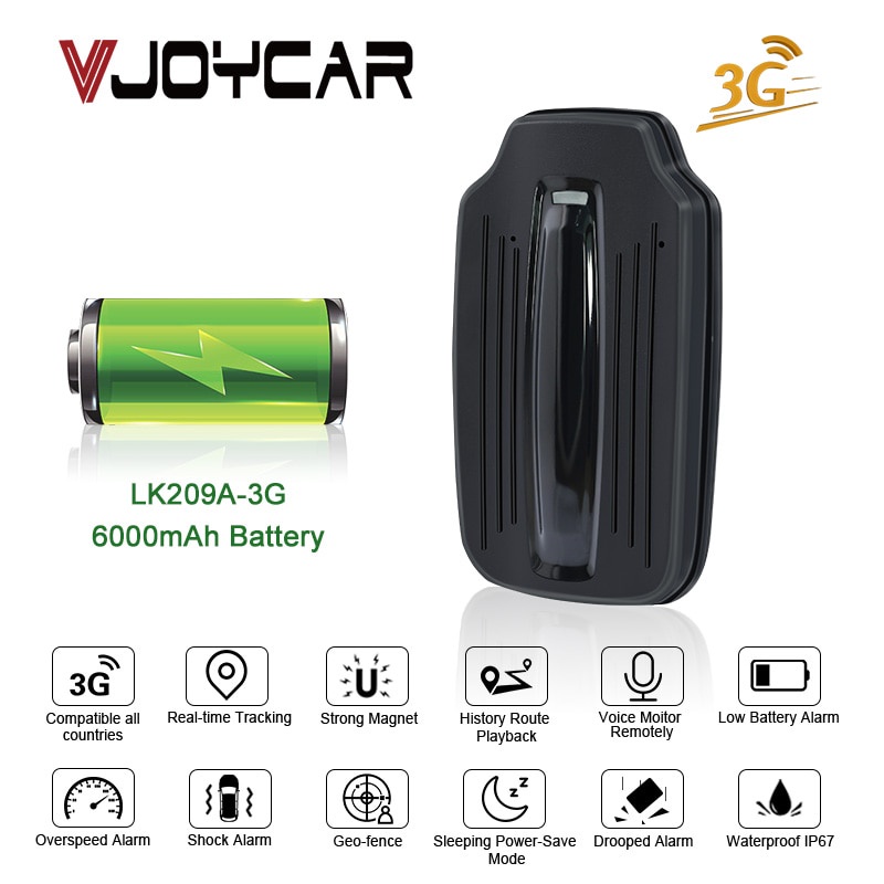 PREORDER 3G Car GPS Tracker LK209A-3G 6000mAh Long  Standby Magnet Vehicle GPS Asset Locator Waterpr