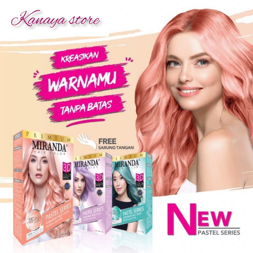 (BISA COD) Miranda Hair Color Pastel Series- free sarung tangan