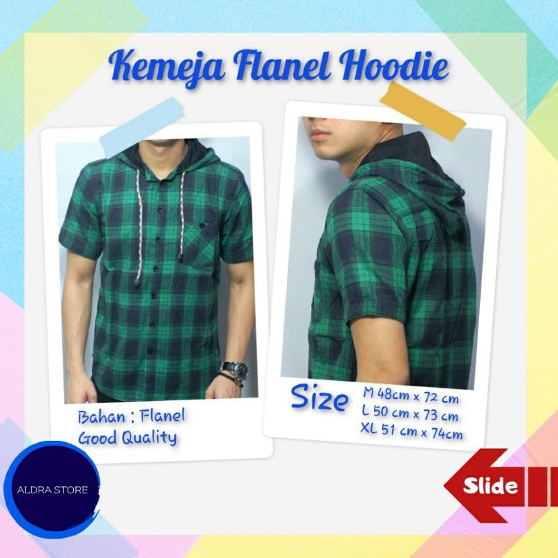 Kemeja Hoodie Flanel Pria, kemeja flanel pria, Kemeja Flanel Hoodie