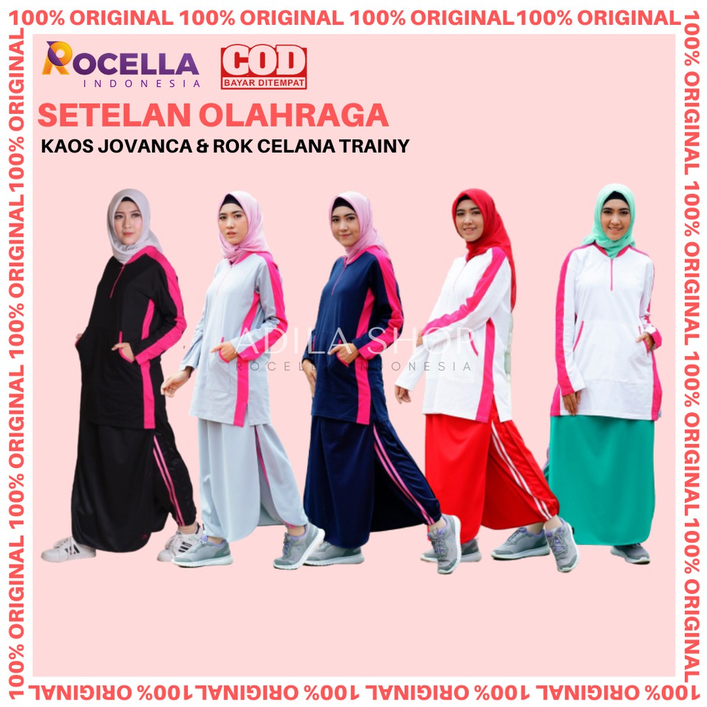 Rocella Setelan Olahraga Wanita Stelan Olahraga Wanita Rok Celana Olahraga Baju Olahraga Wanita Roce