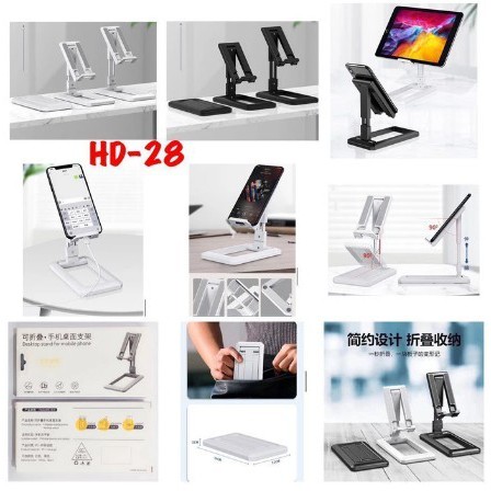 Holder Hp Meja HD28 Folding Desktop Table Stand Dudukan HP Lipat