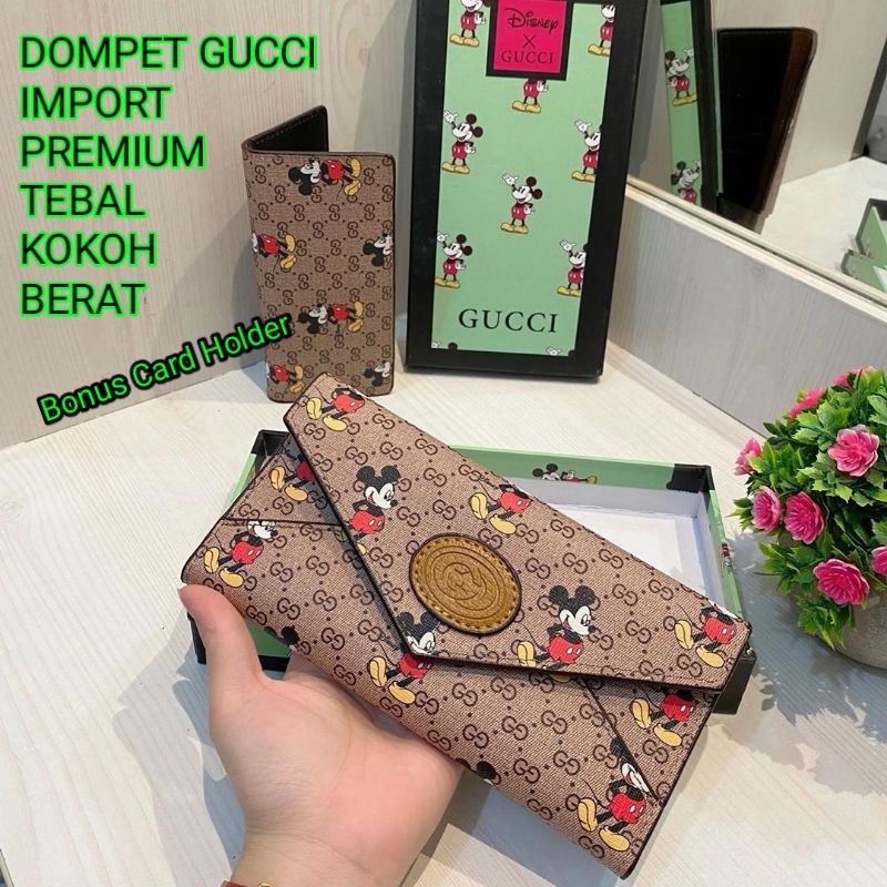 DOMPET GUCCI MICKEY IMPORT PREMIUM Best Seller Termurah New Dompet Guci Wanita Cewek Branded Terbaru