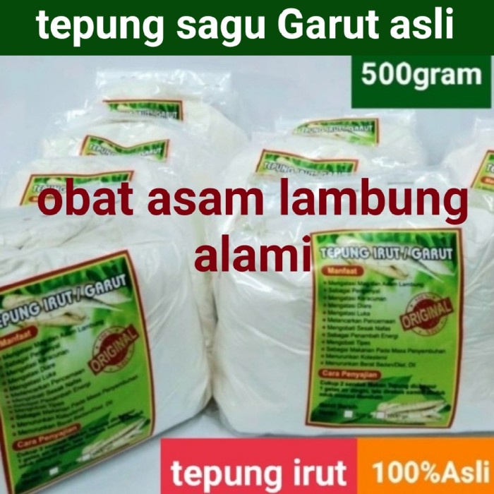 

PROMO [COD] TEPUNG ANGKRIK GARUT/IRUT/UMBI GARUT/OBAT ASAM LAMBUNG ALAMI@500gr.