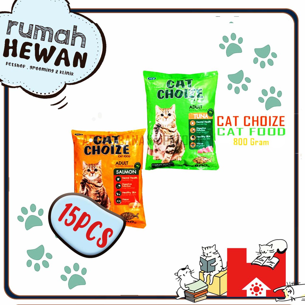 Cat Choize Adult Tuna &amp; Salmon 800gr ( Paket 15 Pcs ) - Makanan Kucing