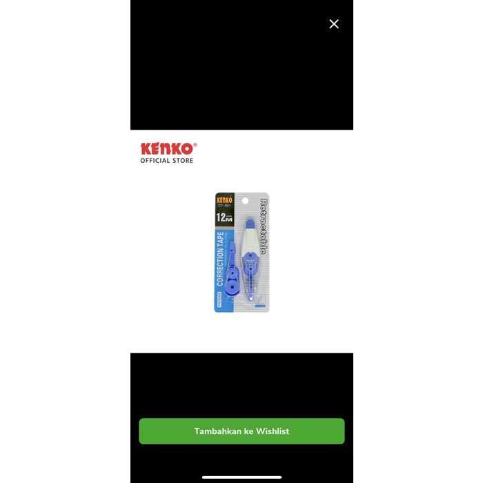

Jualan Correction Tape Kenko Ct-821 ( 12 M ) / 1 Pcs Sale!!!