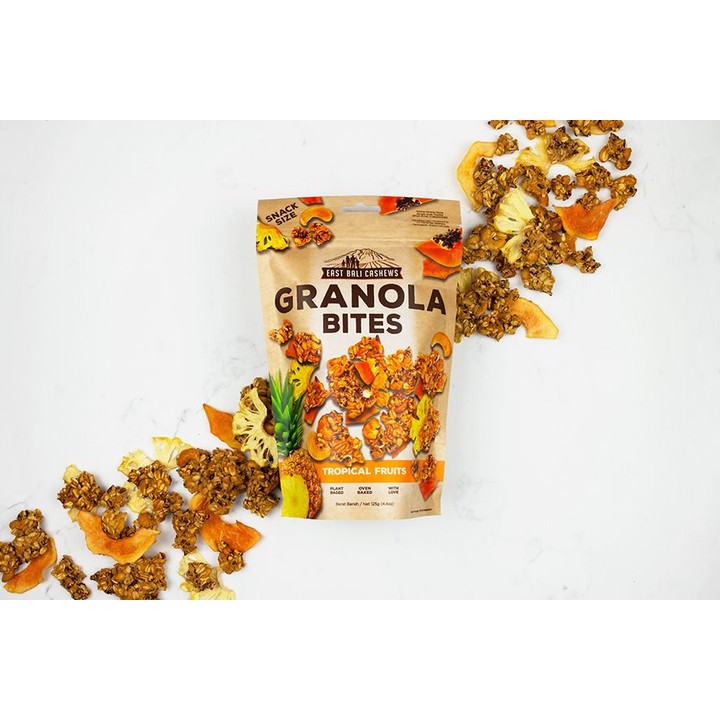 EAST BALI YAVA CASHEWS GRANOLA BITES SNACK CEMILAN SEHAT | KACANG METE MEDE