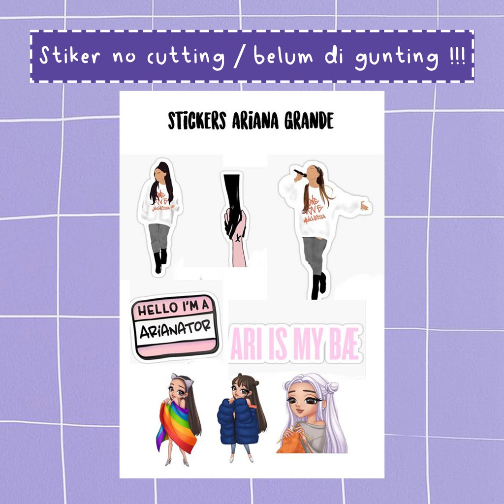 ARIANA GRANDE STICKER / STIKER TEMPELAN HP LAPTOP NO CUTTING