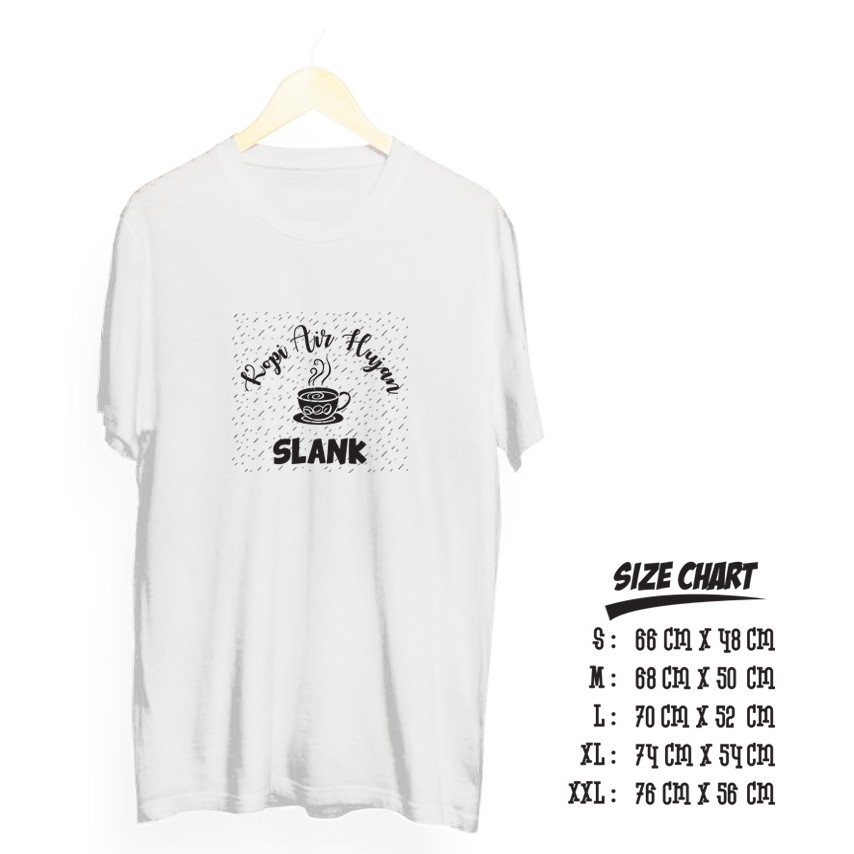 Kaos distro band kualitas premium cotton combed 30s slank kopi hujan