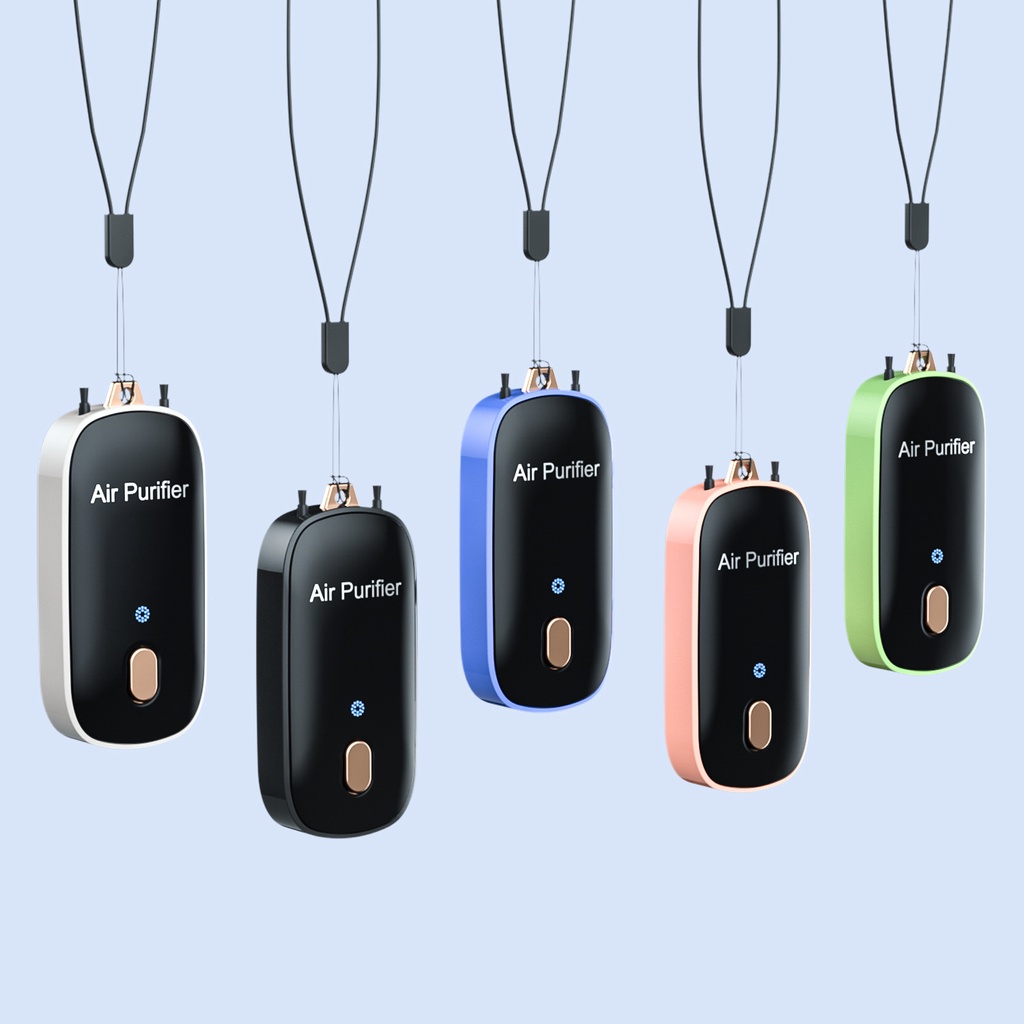 Air Purifier Kalung Wearable Portable Elektronik Mini Ion Negatif USB Penyegar Udara Kesehatan Untuk Anak / Dewasa