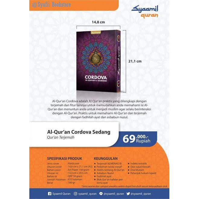 CORDOVA A5 ALQURAN TERJEMAH -SYM