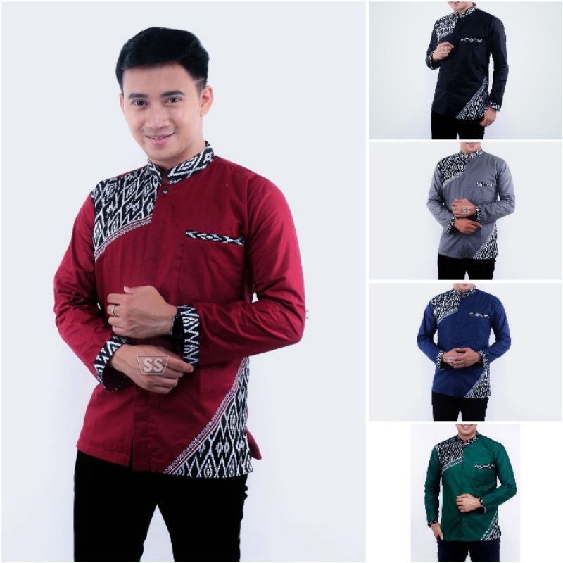 Baju koko lengan panjang/fashion Muslim Pria/baju muslim