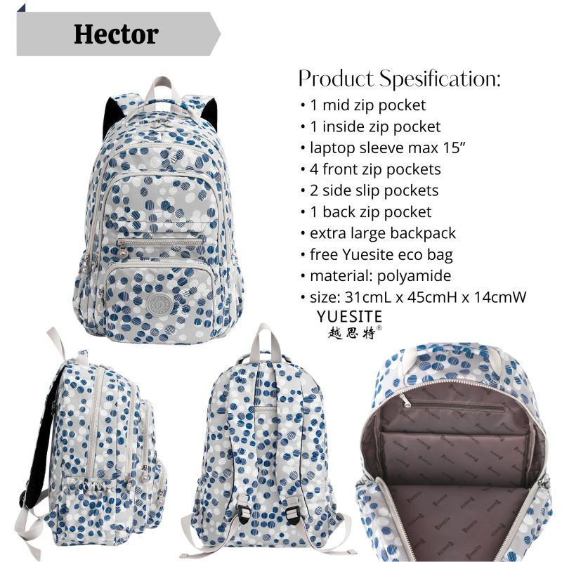 TAS RANSEL BESAR JUMBO YUESITE HECTOR LARGE BACKPACK CYUTEBAGS