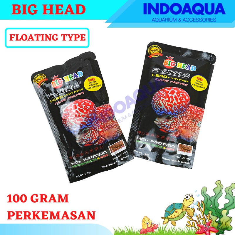 Pelet Ikan Louhan Bikin Jenong Big Head 100 gram | Pakan Ikan Lohan Big Head 100 gram | Pelet Louhan