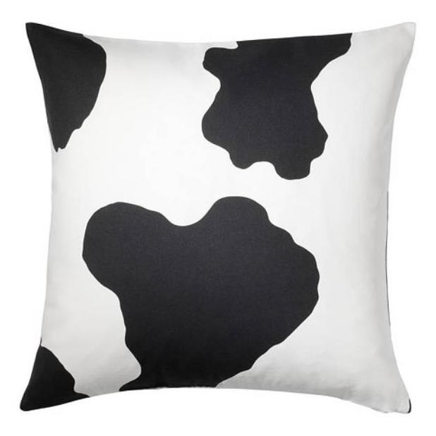 (CV AJ) RANVEIG SARUNG BANTAL KURSI MOTIF KULIT SAPI, PUTIHHITAM SDS212WE