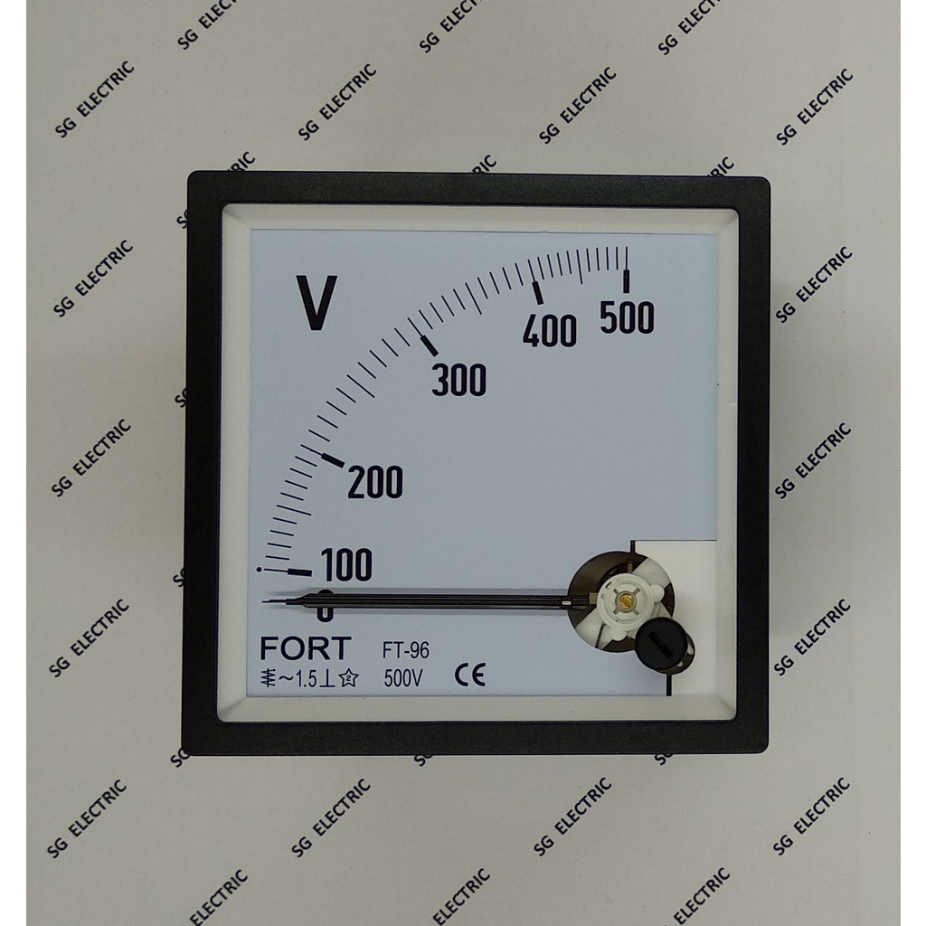 Voltmeter Analog AC 500V FT96 - Volt Meter Analog AC 96x96