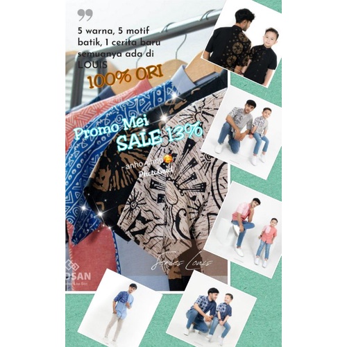 Kemeja Koko Lengan Pendek LOUIS SERIES ORI By Fadsan/kemeja batik mewah