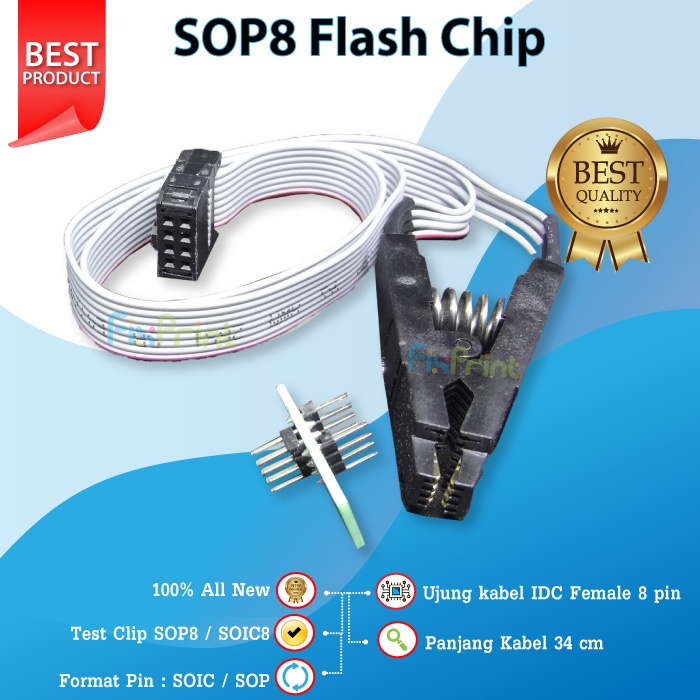 SOP8 Flash Chip  IC Test Clip IC Eprom Eeprom BIOS ROM  Tools Penjepit