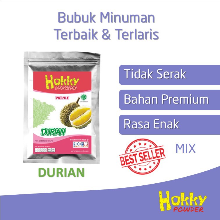 

Bubuk Minuman Bubble Powder Drink Rasa DURIAN Original Hokky Powder 1kg