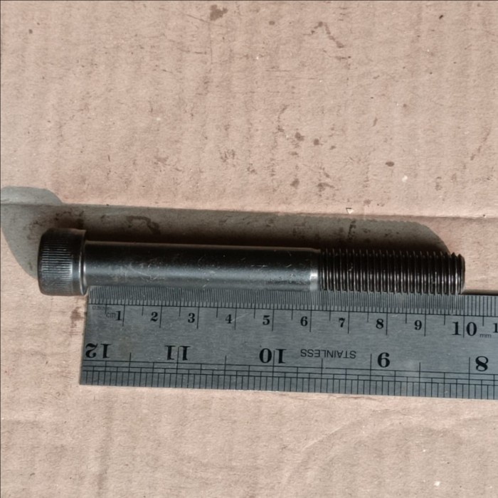 BAUT L M12X100 (10 CM) BAJA / BAUT L BAJA M12 X 100 GRADE 12.9 / BAUT L BAJA M12 PANJANG 10 CM / BAU