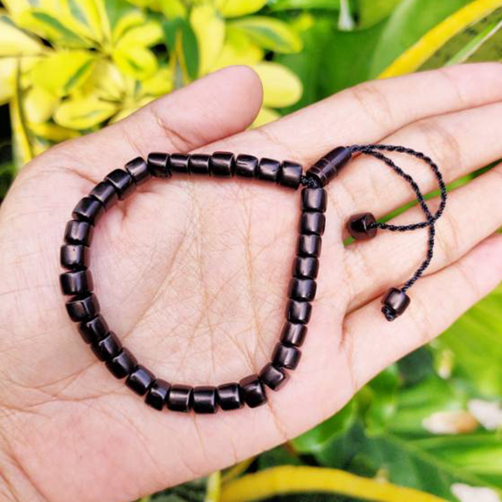 [✅COD] Gelang Tasbih Kesehatan Isi 33 Butir Koka Kaokah Kokka Kaukah Kaoka Kokah Asli Original Pria Wanita Model Marjan Hitam Polos