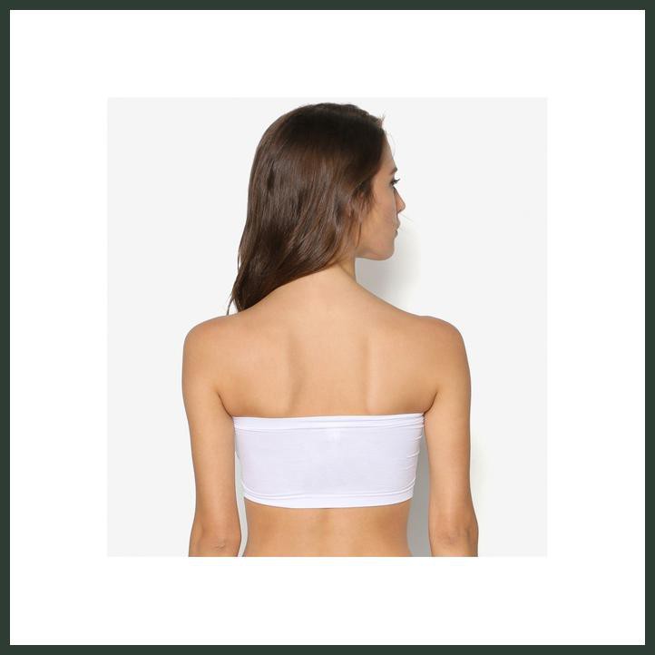 SEXY8 - KEMBEN POLOS BRA WANITA BRALETTE SEXY CRO TOP SEAMLESS PUSH UP - PUTIH