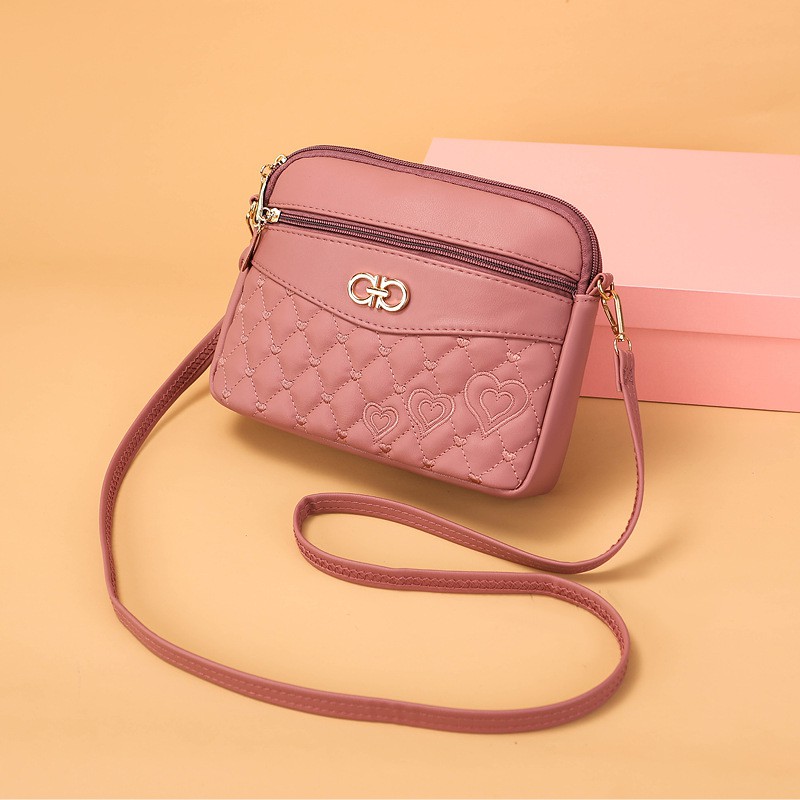 TAS SELEMPANG WANITA KOREA IMPORT KULIT PINK BARNETT TA391P3 SLING BAG BATAM PREMIUM FASHION REMAJA