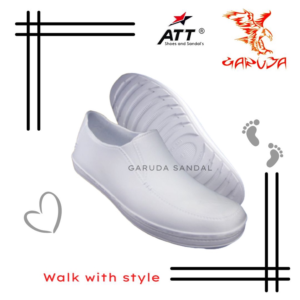 Sepatu Slip on Pria ATT SAP 03  Phylon EVA APD non medis White