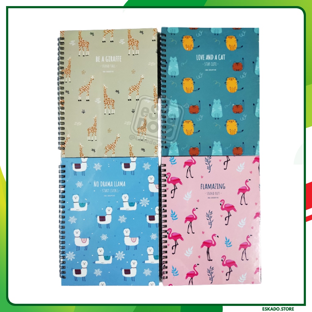 Spiral Notebook INA Creative A5 Animal / Notebook A5 Hardcover