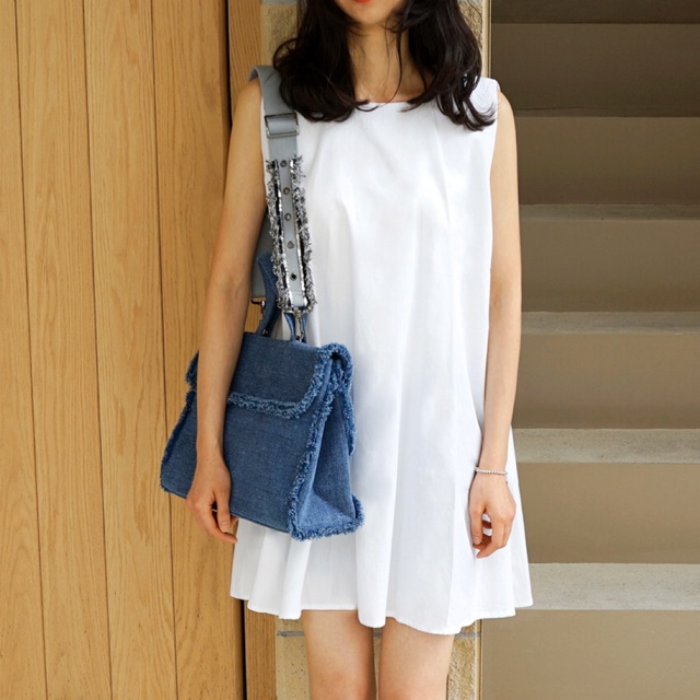 Kwani Frayed Denim Medium Light Blue