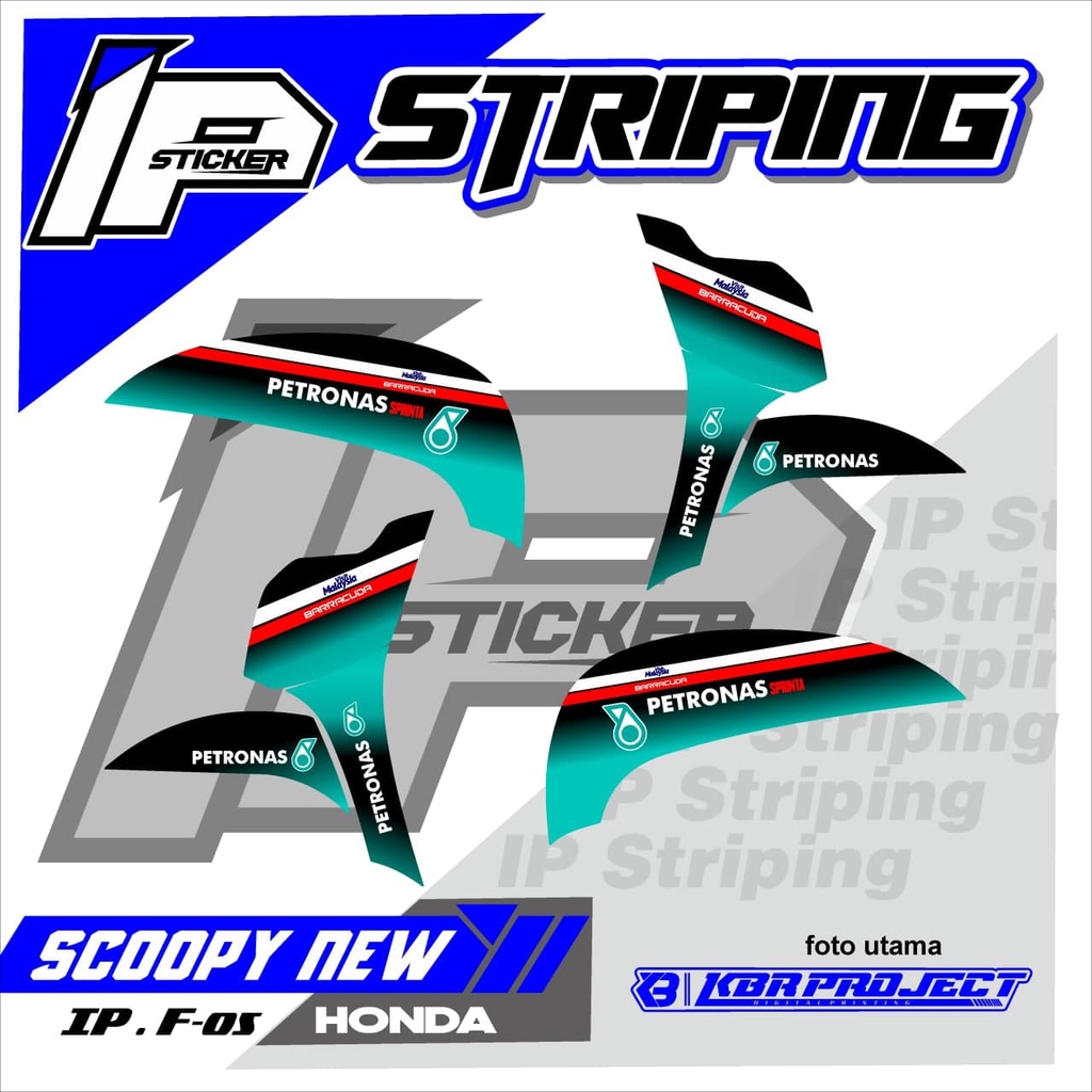 Striping SCOOPY NEW PETRONAS - Sticker Striping Variasi List HONDA SCOOPY NEW PETRONAS IP.F-05 Desig