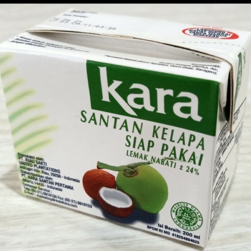 

Kara Santan Kelapa Siap Pakai 200ML