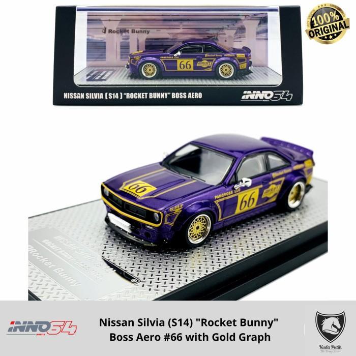 Inno 1/64 Nissan Silvia S14 Rocket Bunny Boss Aero #66 Gold Inno64 By Eastern