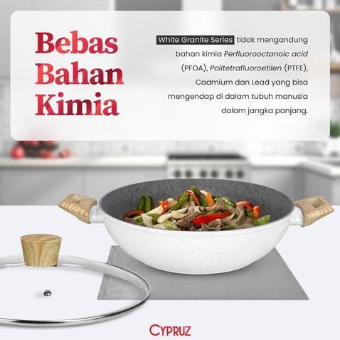 Panci Steamer Granite Putih Mpasi Bayi Kuali Wajan Kukusan Saucepot