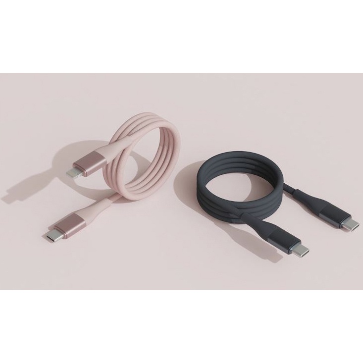 SOLOVE Kabel Charger USB Type C to Type C 1 Meter 3A - DW3 - Pink