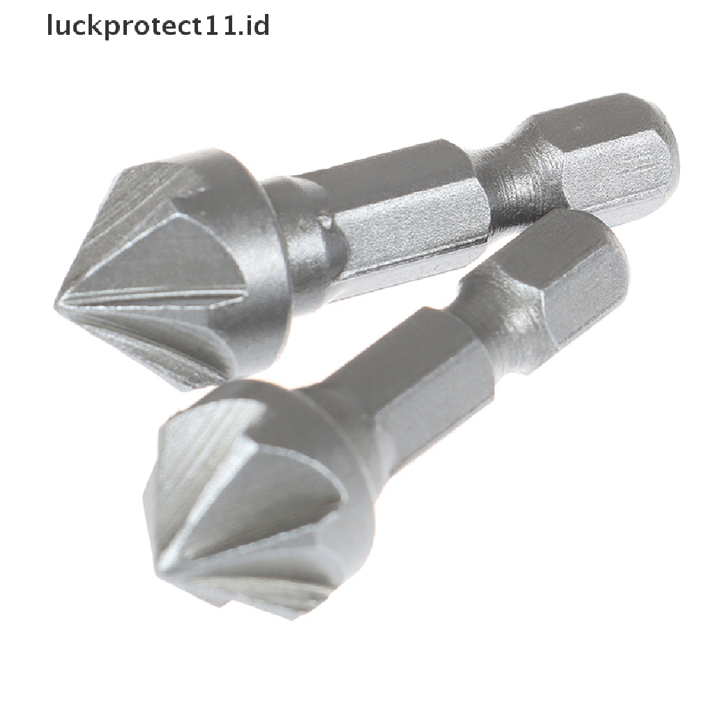 &lt; Luckprotect11. &lt; LuckproteksiId &gt; Set Mata Bor Countersink Heksagonal 6 Flutes Untuk Pengerjaan Kayu