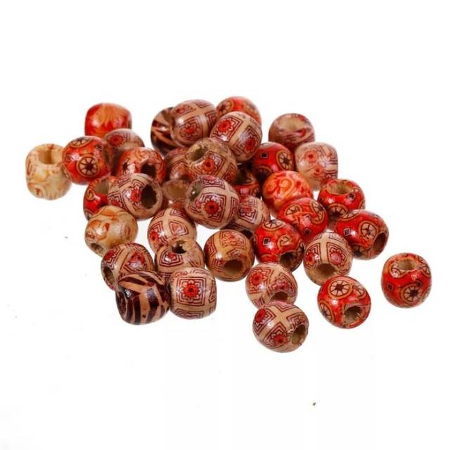 

Manik2 kayu vintage ukuran 12 mm isi 20 pcs