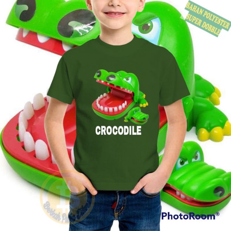 CROCODIL Kaos anak Baju anak/Kaos Anak Laki laki Kaos Anak Perempuan/Kaos Anak Cewek/Kaos Anak Cowok