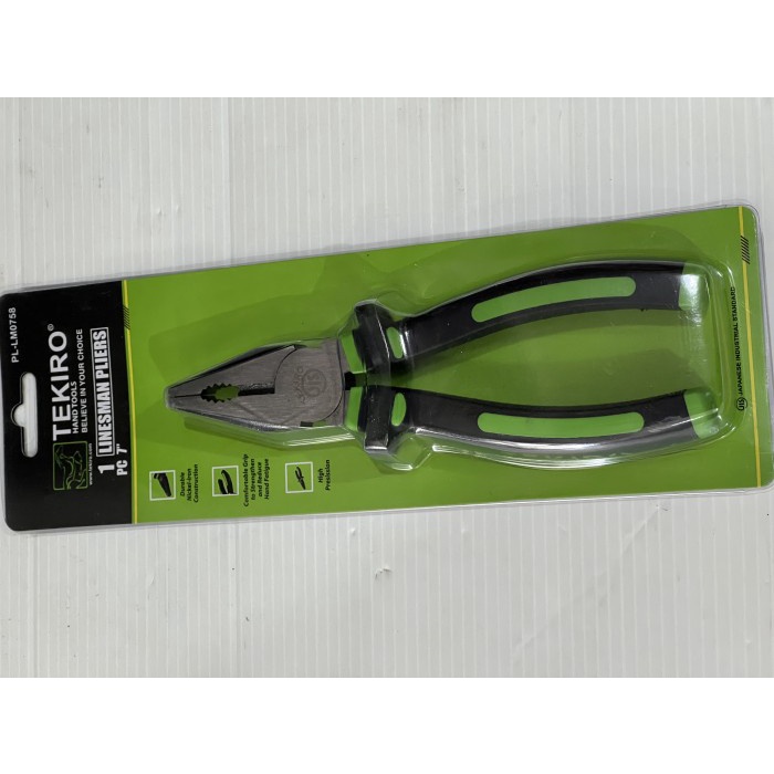 Tang Kombinasi GG Karet Linesman Combination Plier TEKIRO 7 Inch