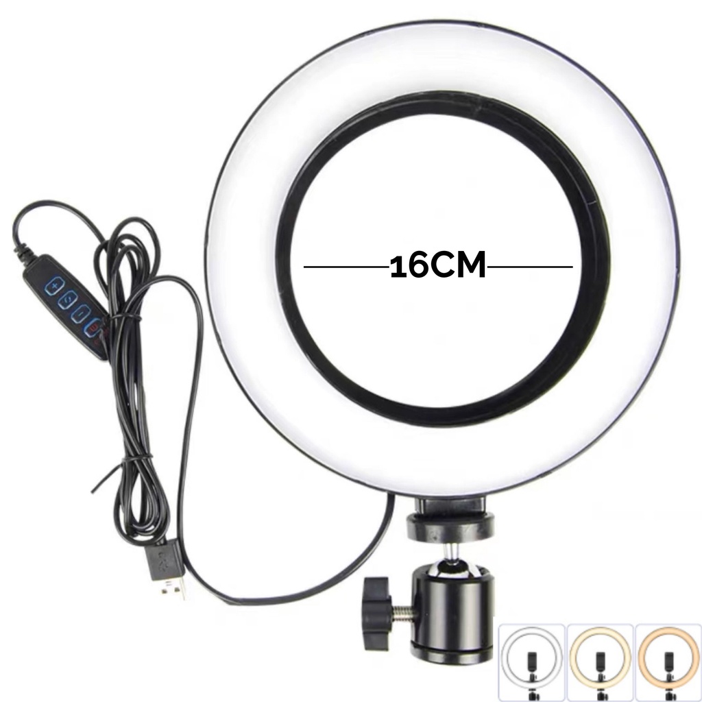 JACKSHOP RingLight LED16CM Midio For Selfie Vlogger and Livestreamer Tiktok Live