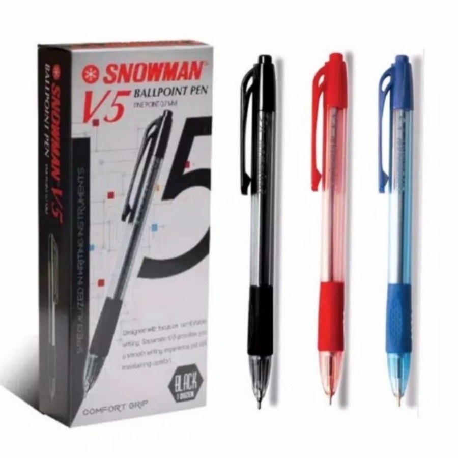 Ballpoint / Pulpen / Pen SNOWMAN V5 0.7mm