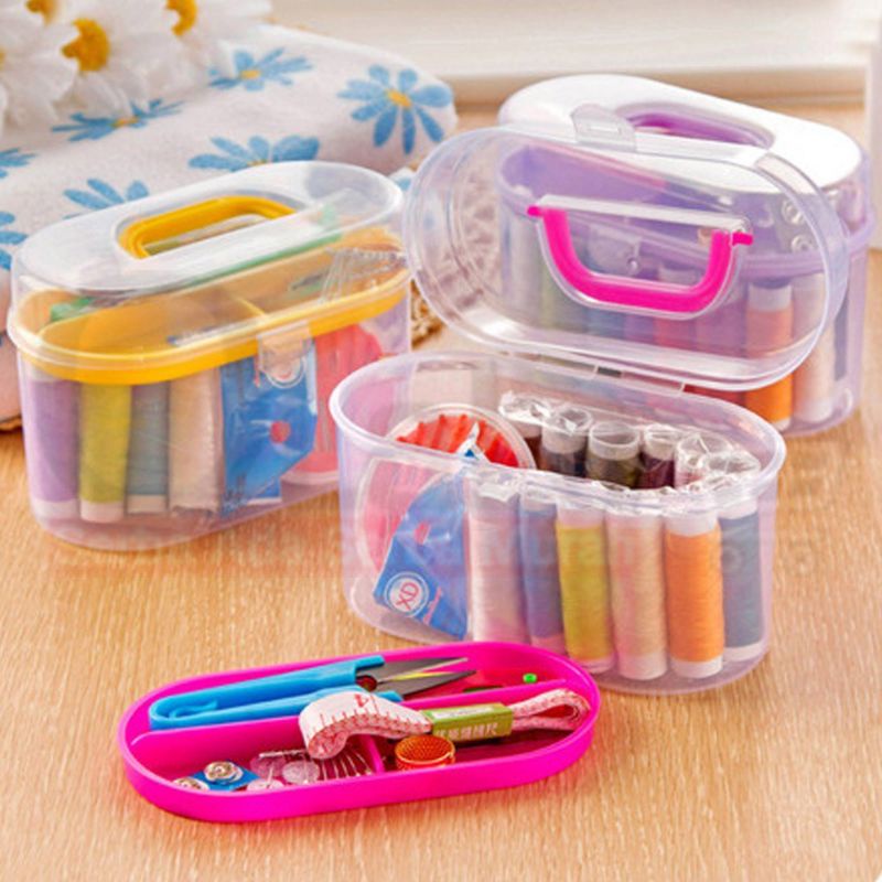 Sewing Kit Box / Alat Set Jahit Isi 8 Benang / Alat Jahit