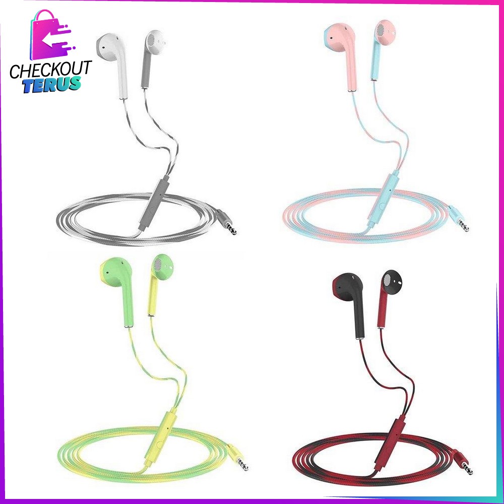 CT C517 Hedset Musik Extra Bass Dua Warna Headset Macaron Earphone Handsfree Musik U24 Macaron Superbass