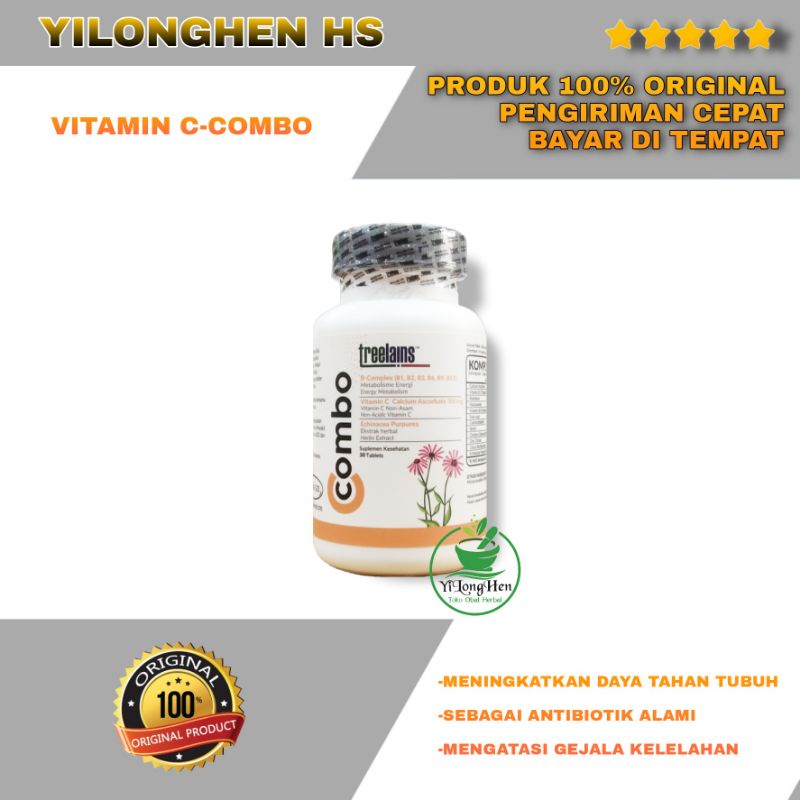 Treelains Vitamin C-Combo 300 mg Isi 30 Tablet Vitamin C Combo Echinacea