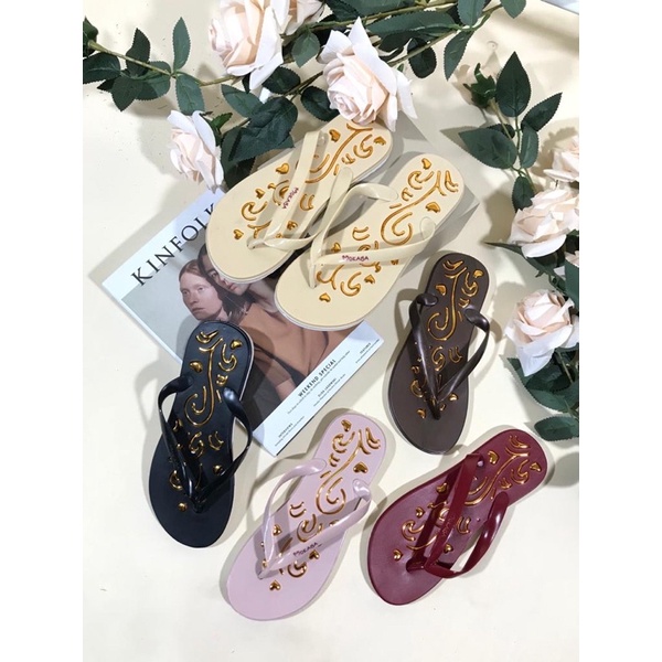 Sandal Japit Alas Gold BEST SELLER Import Mokaya A725-171