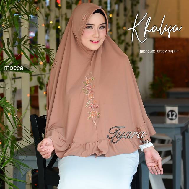 Hijab Khimar bergo Bordir Khalisa syari Ori Tyara Hijab