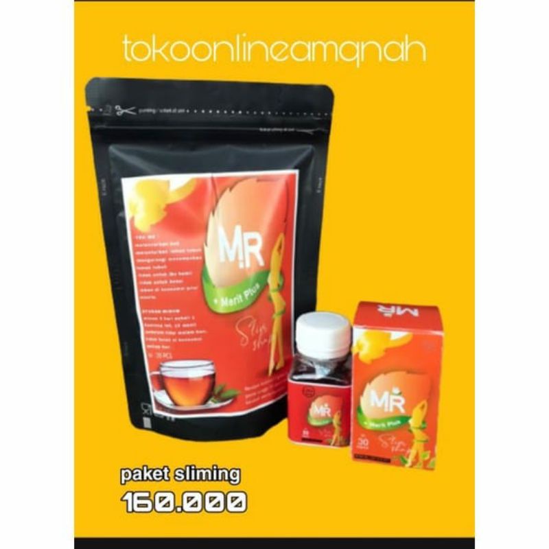 Paket Pelangsing Mr & Slimming tea Mr Ori