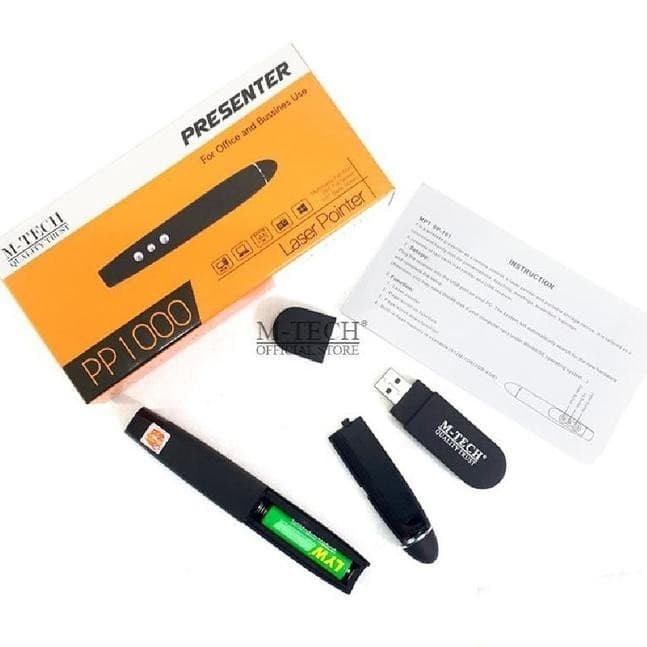 Laser Pointer Wireless Presenter PP-1000 Baterai A3