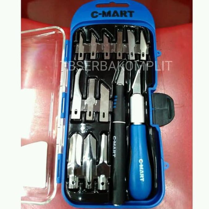 

CMART HOBBY KNIFE SET 14 PC PISAU UKIR CUTTER PEN PAPER CUTTING TOOLS