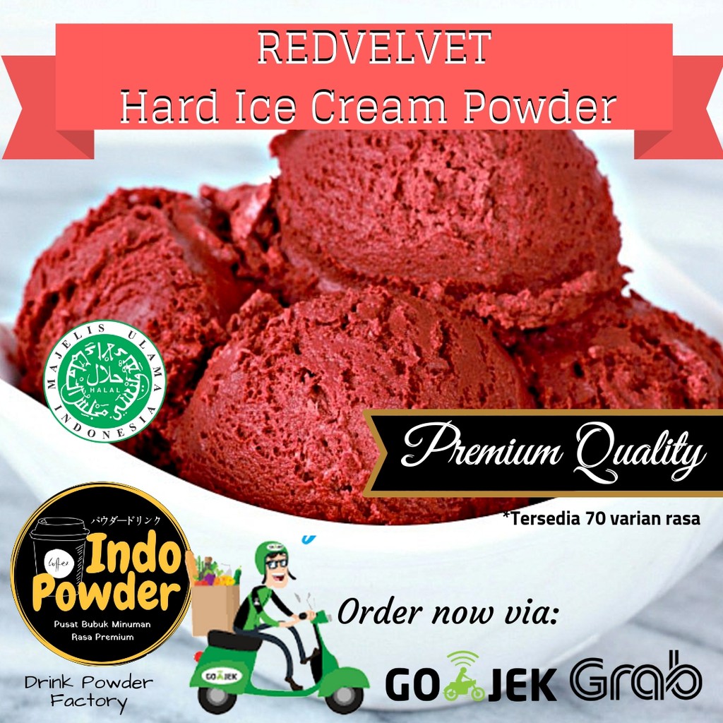 Bubuk Ice Cream rasa Redvelvet 1Kg - Bubuk es Krim rasa Redvelvet 1Kg