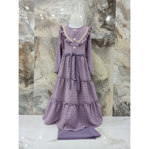BISA COD GAMIS ANAK CEINKLE URAGIRI AIR FLOW RUBIAH RUBY DOTTY MUSLIM ANAK